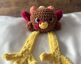 Gobble the Turkey Crochet Pattern- Beginner Amigurumi Turkey with Floppy Legs (PDF Pattern)