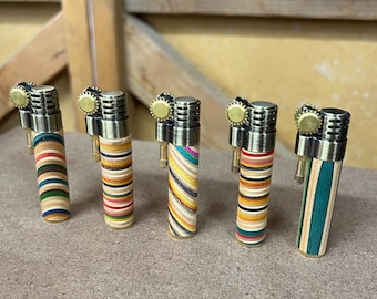 Recycled Skateboard Refillable Lighter