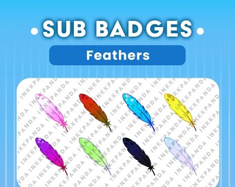 Feather Sub Badges PNG downloadbare bestanden voor Twitch, Discord en YouTube