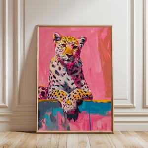 Leopard Print: Abstract Graffiti Style Wall Art Colourful Animal Home Decor (Unframed)