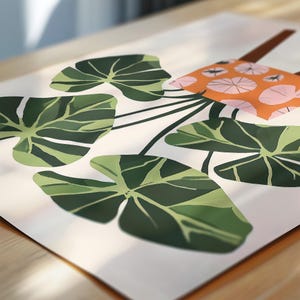 Boho Houseplant Print: Potted Plant Poster, Unframed Wall Art image 5