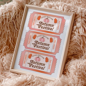 Gilmore Girls Print - Stars Hohle Herbst Festival Ticket Poster, Herbst Wand Kunst Geschenk, trendige saisonale Wohnkultur, ungerahmt 5x7 A4 A3 A2