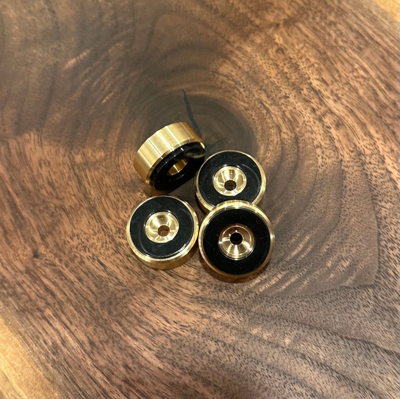 BULK 10 SETS Brass Cutting Board Feet / Rubber Bumpers / Woodworking