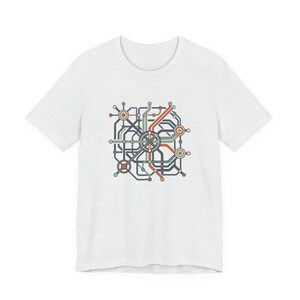 Abstract Transit Map Tee | Geometric Subway Network Graphic Tee