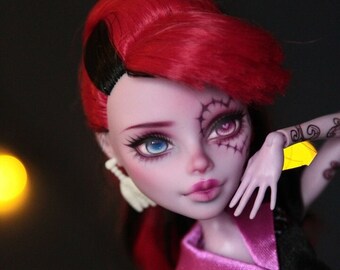 Ooak Monster High doll repainted faceup , monster high repaint Operetta ooak , custom dolls , face up doll