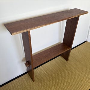 Narrow Console Table Handcrafted with Japanese Joinery