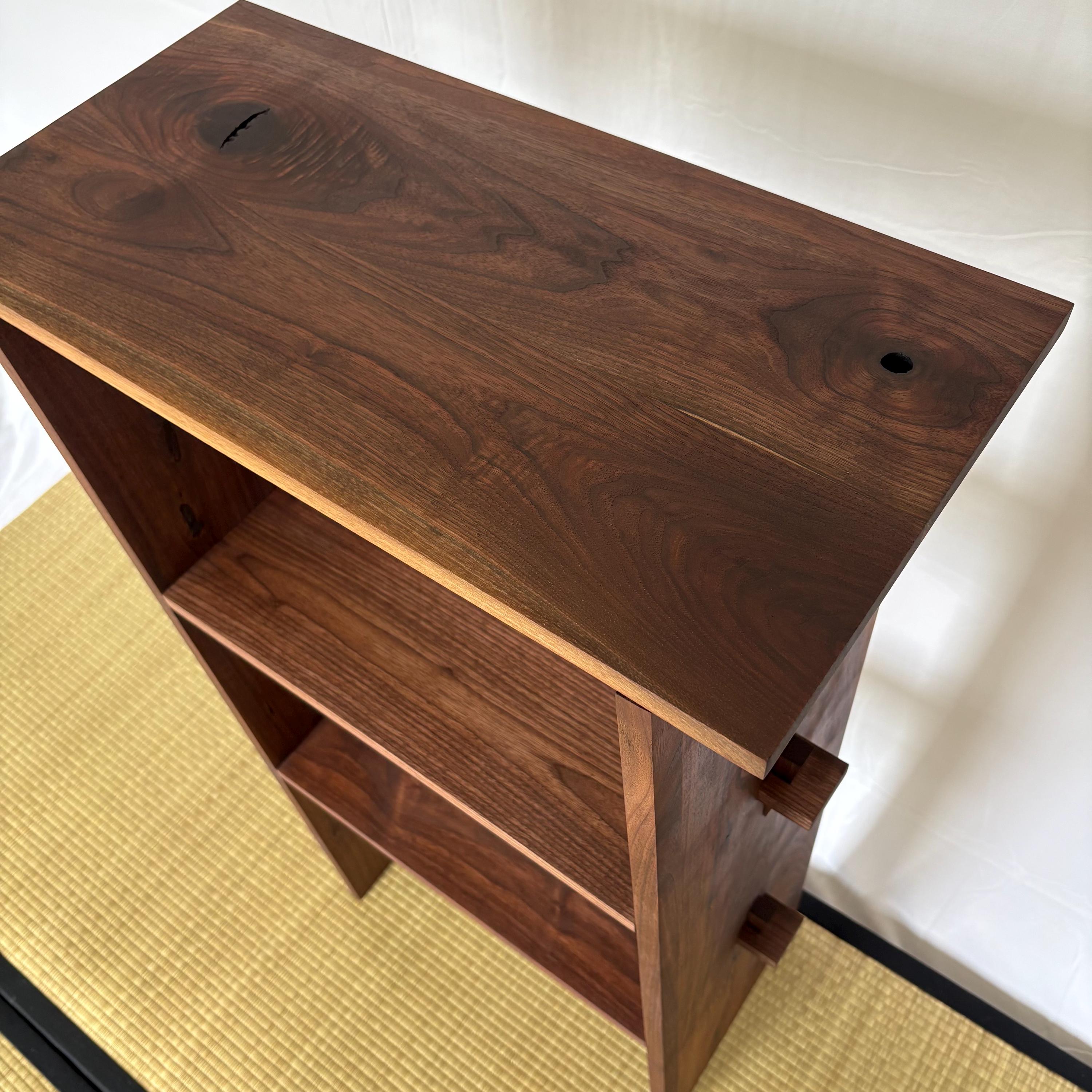Handcrafted Japanese Joinery Narrow Bookcase, Medium Size - Etsy