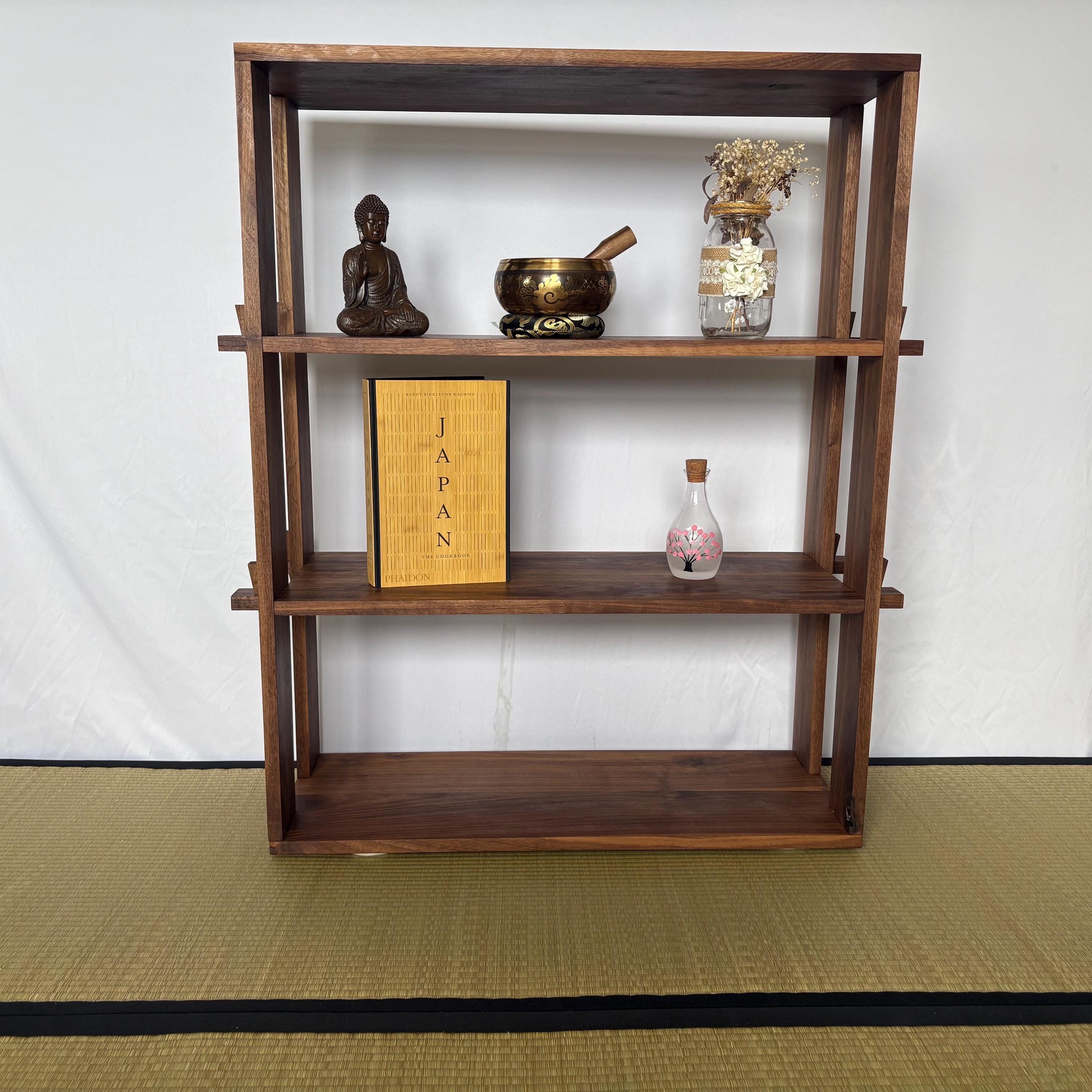 Exquisite Japanese Solid Wood Bookshelf Handcrafted Without Nails