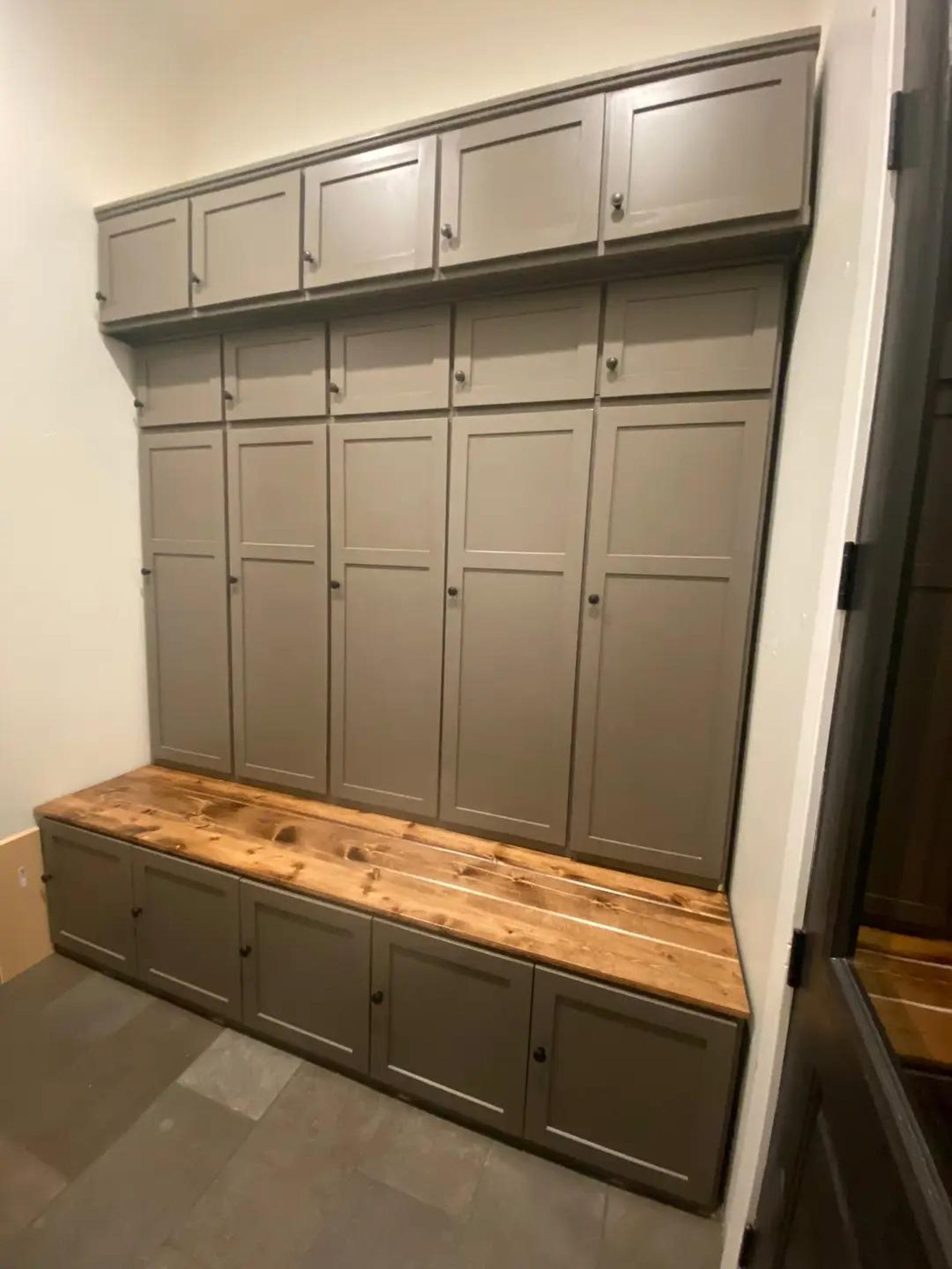Custom Mudroom Cabinet With Storage Bench (96x96) - Etsy