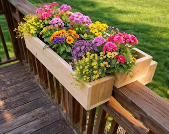Cedar "saddle" planter boxes