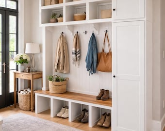 90" custom mudroom