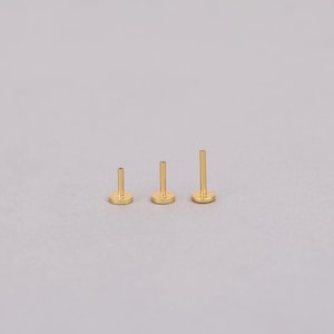 18G Threadless Push Pin Labret Bar Replacements, 925 Solid Sterling Silver Push Pin Labret Bar for Flat Back Stud Earrings, 5mm, 6mm and 8mm