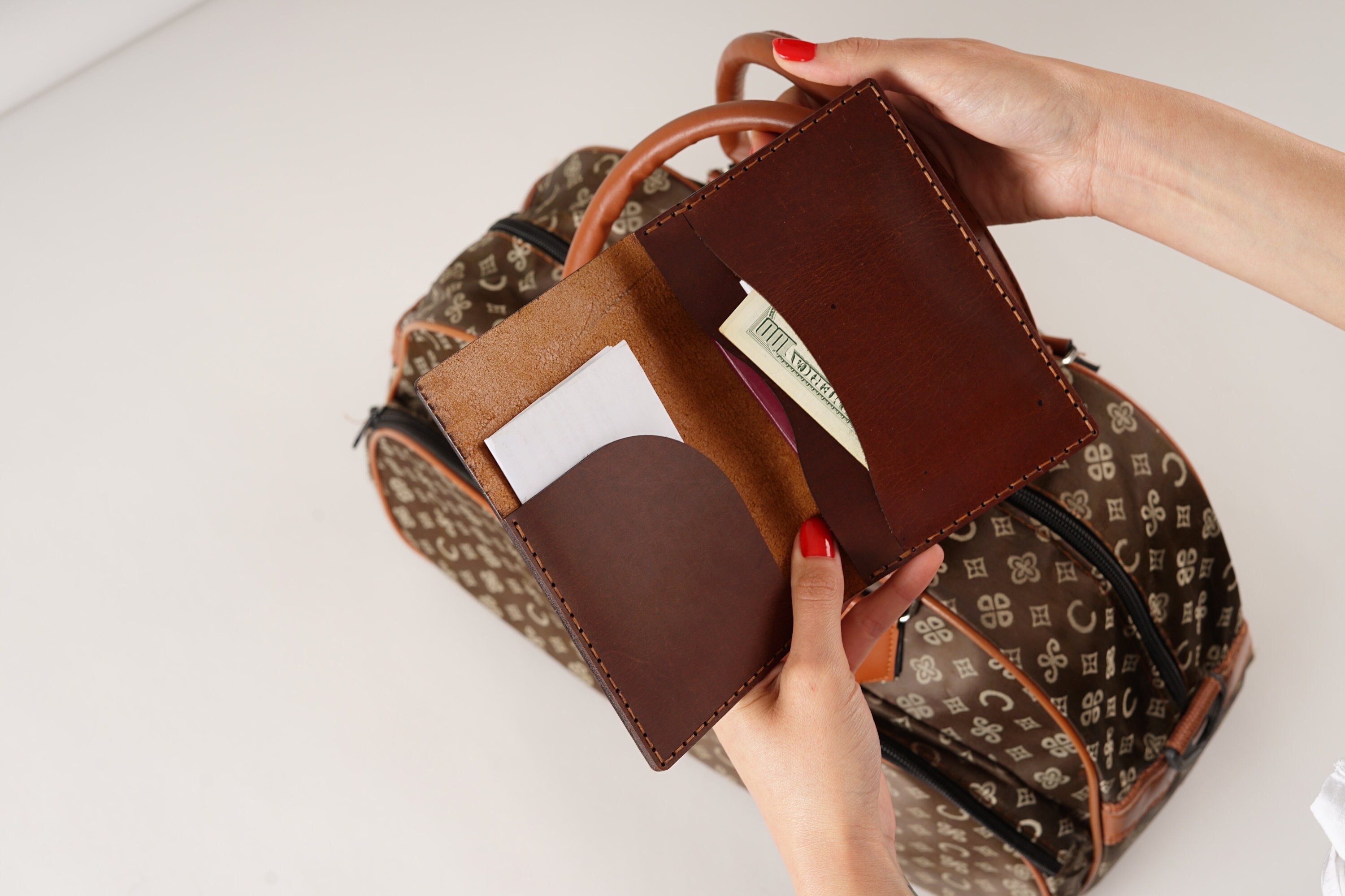 Designer travel top wallet womens