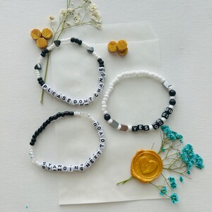 Golden In Love Bracelet Set - Custom K-pop Bangtan inspired Elastic Bracelet