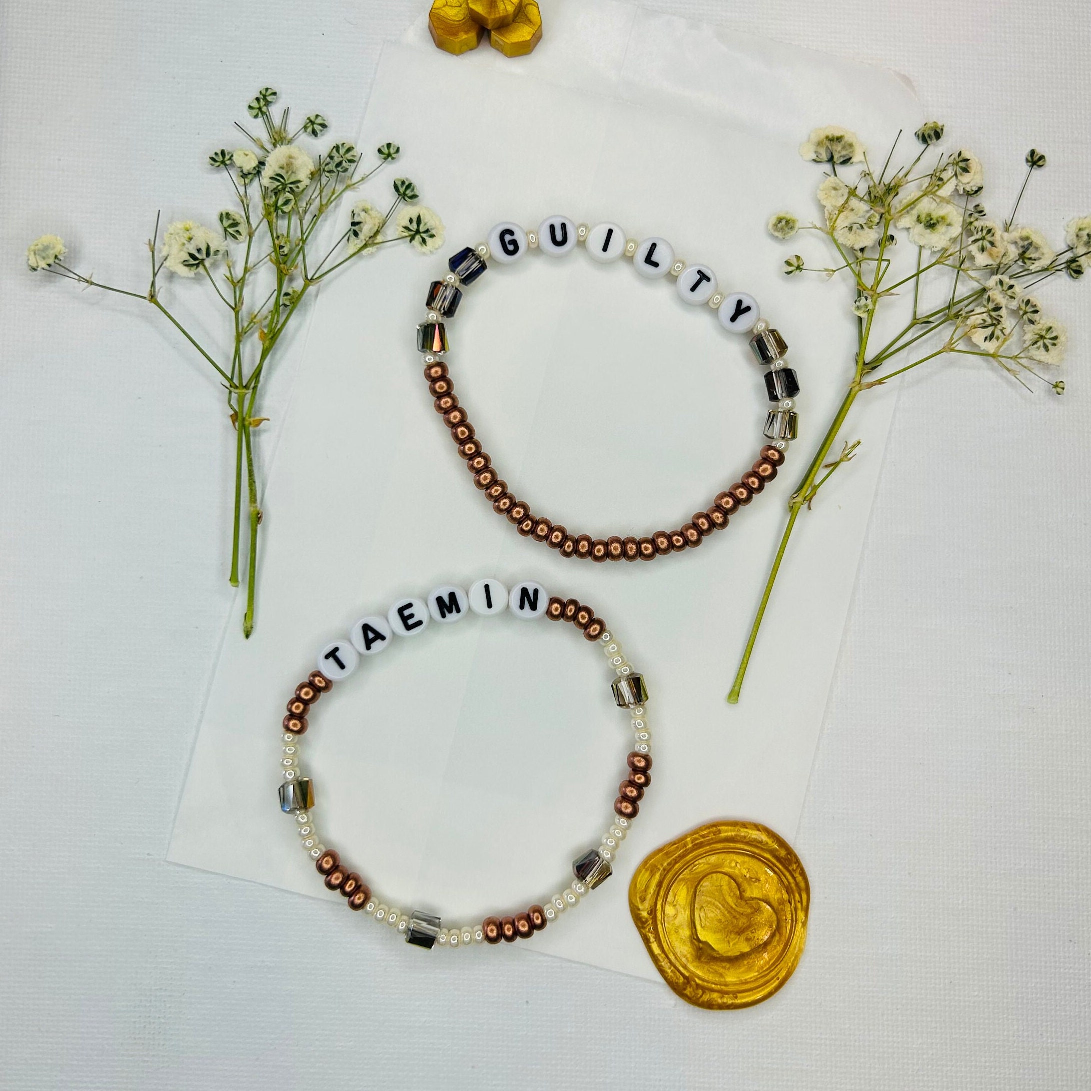 Taemin Guilty Bracelet Set - Custom Kpop Elastic Bracelets