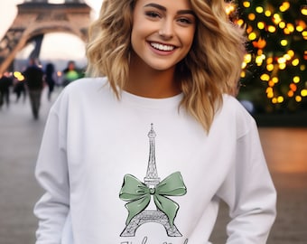 Sudadera unisex de mezcla pesada con cuello redondo J'adore Noel, Me encanta la Navidad, Navidad en París, Navidad francesa, Navidad en París, Feliz Navidad