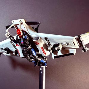 CAM-2) Custom adapter for GIJoe Classified Cobra Claw for 1/4in camera mount stands and tripods, metal insert included.