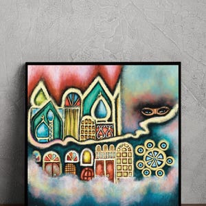 Baghdad Wall Art, Arab Woman Art, Iraq Travel Art, Modern Middle Eastern Art, Iraq Cultural Art, Iraq Modern Art, Iraq Traditional Art