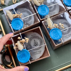 Personalized Ayatul Kursi Magnet Favor, Islamic Wedding Gift, Muslim Wedding Favors, Hajj Umrah Gift, Custom Allah Gift Box