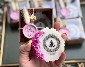 Personalized Aqiqah Baby Favor, Ayatul Kursi Magnet, Welcome Baby Keepsake Gift, Islamic Baby Shower Favors, Muslim Baby Gift