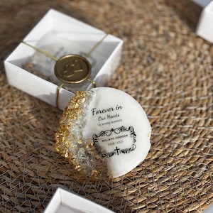 Personalized Grave Ornaments, Funeral favors for guests, Memorial Magnet, Memorial Service Favors, loss of mother father, Bulk Funeral Favor