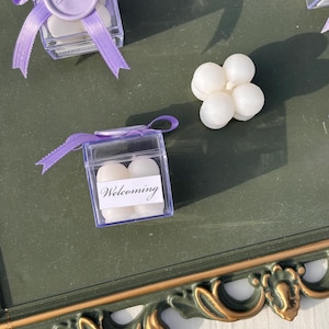 Custom Bubble Candle Favor, Personalized Bubble Candle, Elegant Bridal Shower Gifts,  Bridesmaid & Baby Shower Party Favors, Event Keepsake