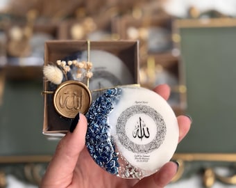 Elegante Ayatul Kursi Favor Box, muslimische Hochzeitsbevorzugungen, Aqeeqah Favor, Benutzerdefinierte Islamische Geschenk, Islamische Hochzeit Nikah Favor Benutzerdefinierte Islamische Geschenk,