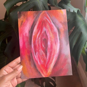 Vulva Painting Art Print 6 x 8&quot; | Yoni | Body Positive | Art Print | Feminist Art | Feminism | Women Empowerment | Feminist Gift