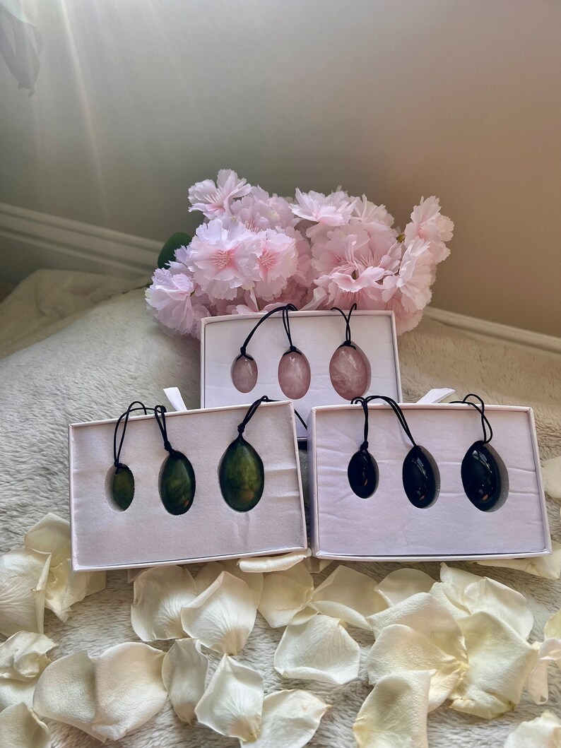 Obsidian Yoni Eggs Obsidian Healing Yoni Eggs Obsidian Eggs Set of