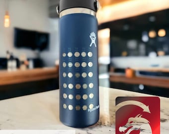 Lightburn Laser Engraving Test File, Water Bottle Settings (Digital Download)