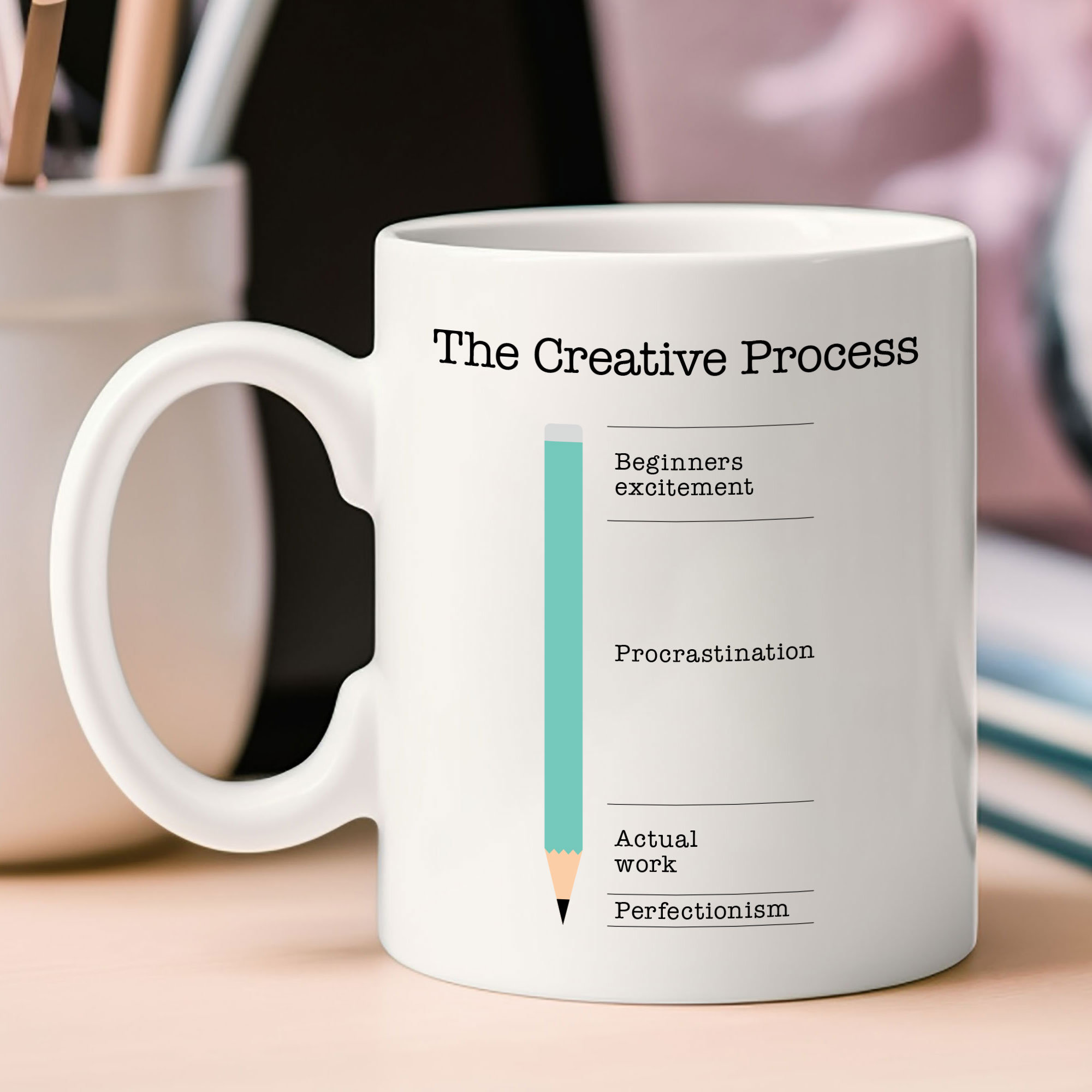 The Creative Process Mug, graphic designers mug, creative persons mug, creative professionals mug