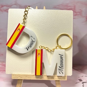 Drapeau espagnol / Porte-clés personnalisé / Porte-clés en acrylique