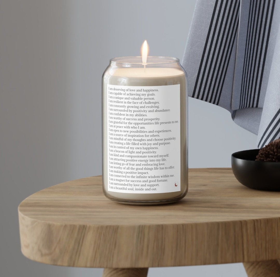 Affirmation Candle Affirmation Candle Daily Affirmations Etsy