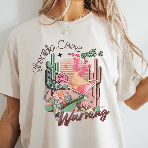 Retro Cowgirl Western Desert Graphic T-Shirt, Vintage Distressed Comfort Colors, Country Music Festival, Let's Go Girls, Disco Cowgirl