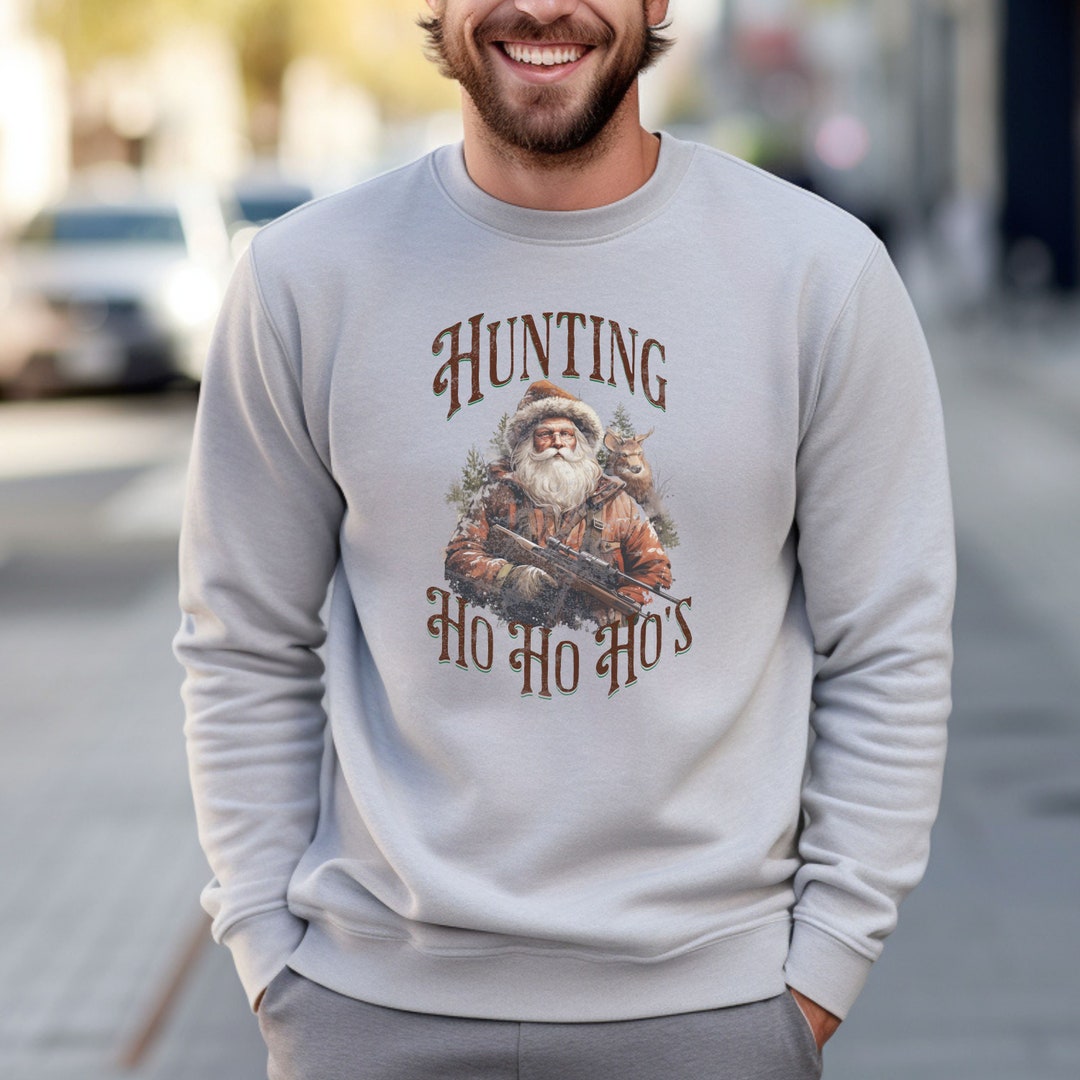 Funny Vintage Christmas Hunting Sweater Santa Hunting Etsy