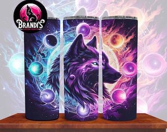 Galaxy Wolf Tumbler - Custom Insulated 20 OZ Stainless Steel Travel
