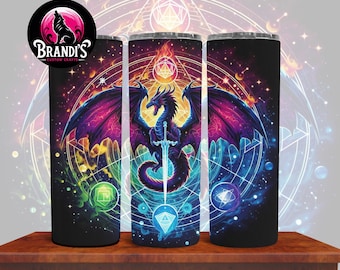 Cosmic Dragon 20 Oz Tumbler PNG File, Digital File