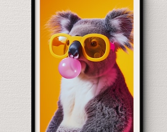 Koala Bear Prints | Wall Art for the Animal Lover, Aesthetic Prints, Canvas Prints