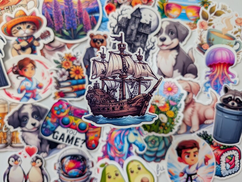 Pirate Ship Sticker - Etsy