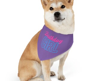 Birthday Girl Dog Bandana Collar