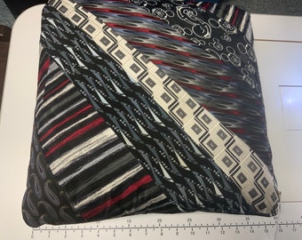 16”square repurposed Necktie Pillow #5