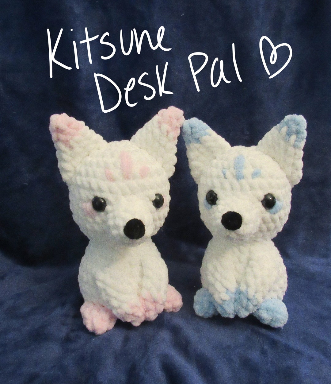 Kitsune Desk Pal Crochet Kitsune Plush Crochet Fox Plush - Etsy