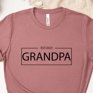 Maglietta personalizzata per nonni &quot;Est&quot;: maglietta per annunciare la gravidanza