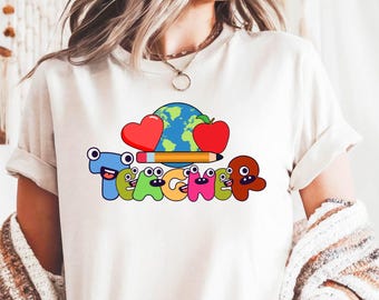Comfort Colors Teacher Heart-shirt: zacht katoen Teacher Appreciation-cadeau