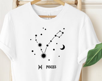 Pisces Zodiac Constellation Shirt: Astrology Tee, Horoscope Gift