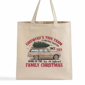 Griswold Christmas Tree Farm Tote Bag: Festive Holiday Canvas Tote