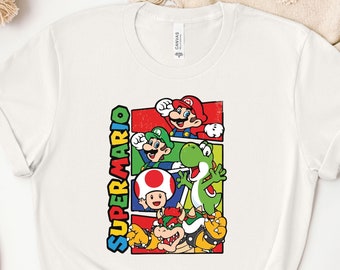 Kids Super Mario Birthday Shirt: Mario & Friends Party Tee