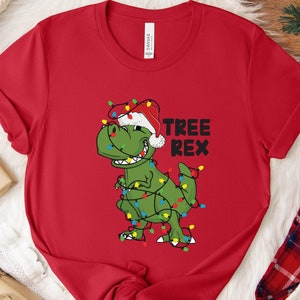 Festive Tree Rex Christmas T-Shirt: Funny Dinosaur Holiday Tee