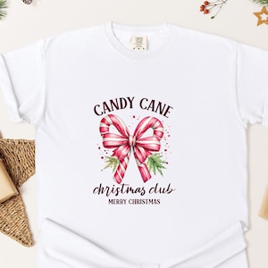 Candy Cane Weihnachten Komfort Farben T-Shirt: Festliche Urlaub Tee