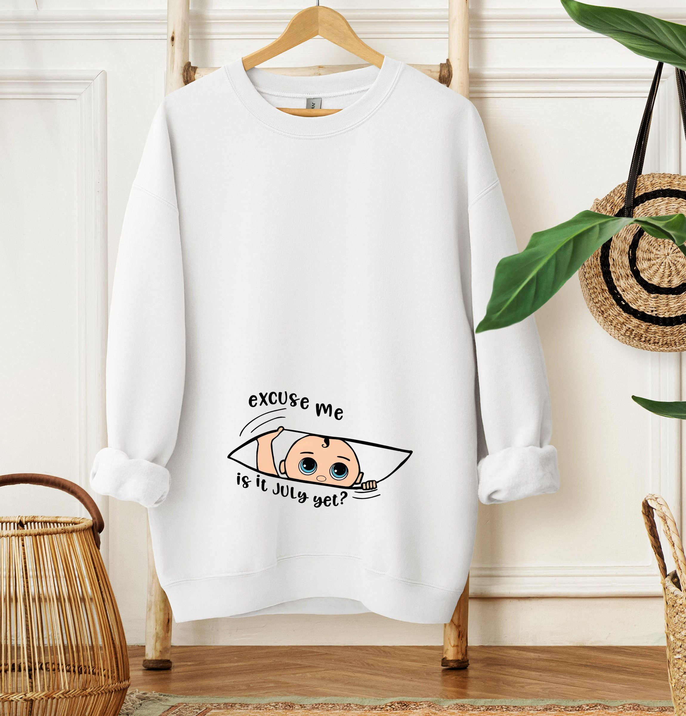 Excuse Me Is It September Yet Shirt, Funny Pregnancy Tee, Baby Announcement Shirt, Custom Expecting Baby Girl or Boy for Month